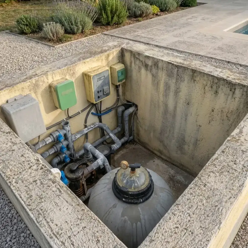 Étanchéité de local technique enterré à Montpellier — avant (chantier 1) Étanchéité de local technique enterré à Montpellier — avant (chantier 1)
